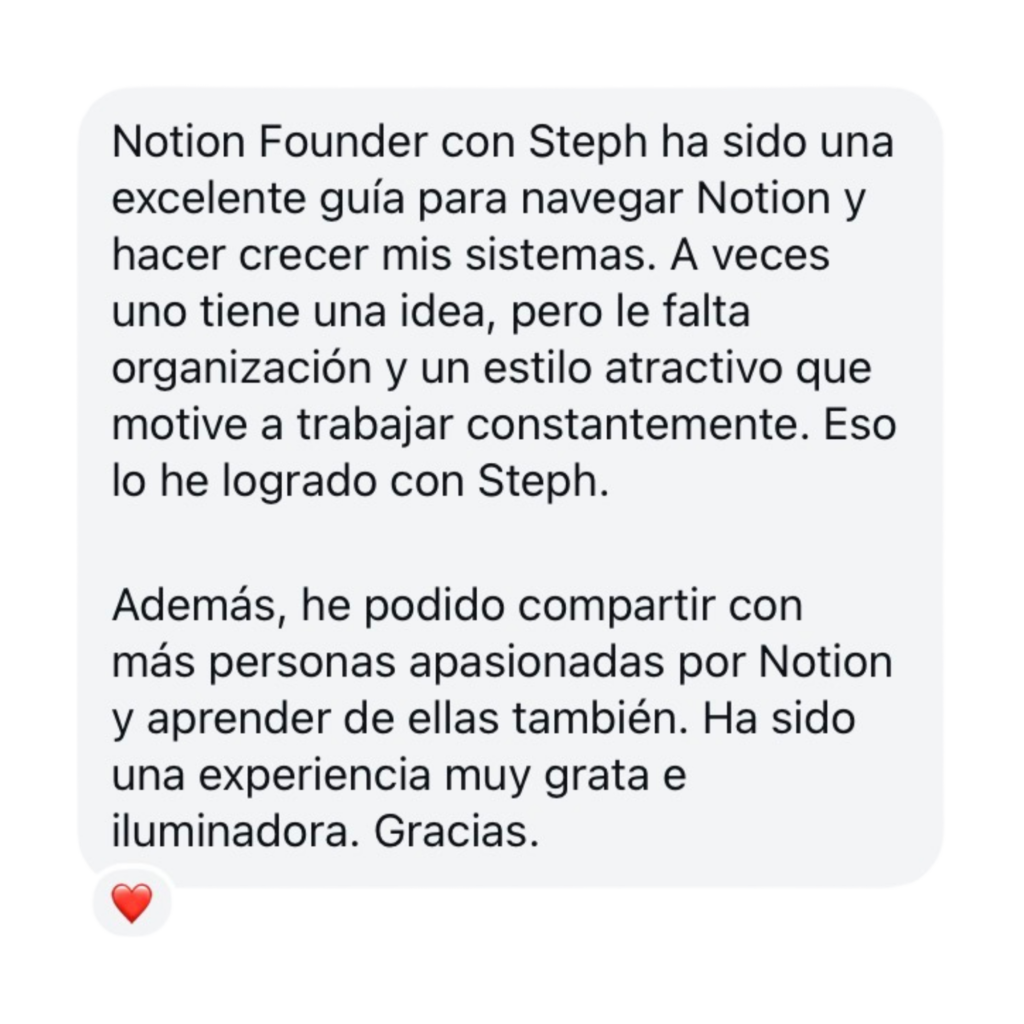 Testimonio | Notion founder | Estudio Caótico
